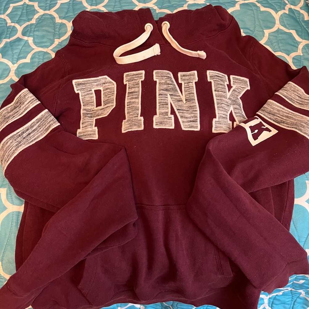 PINK varsity hoodie xs